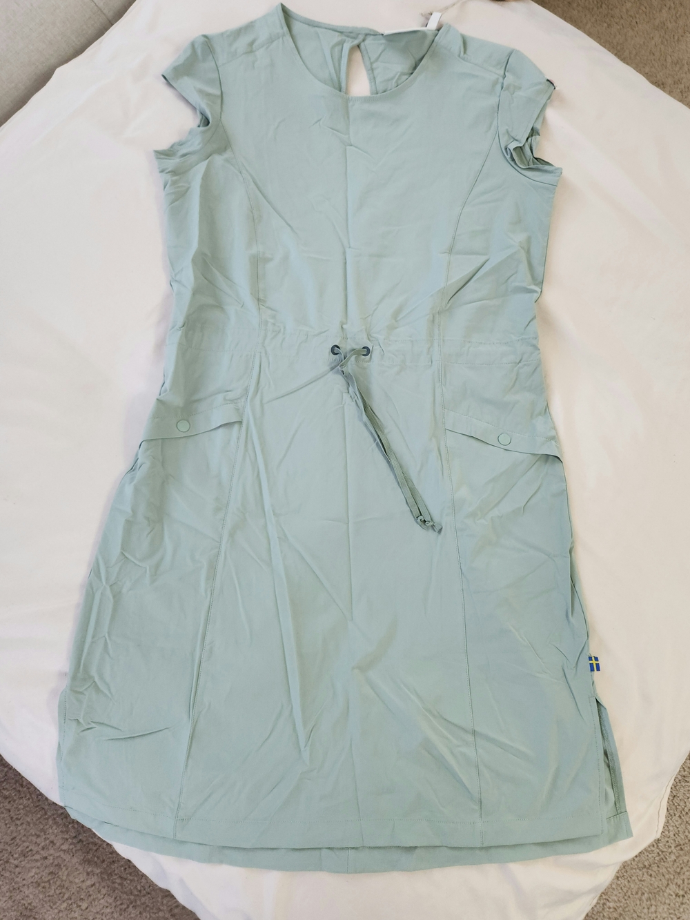 Fjallraven Higg Coast Lite Sage Green Women's Short Sleeve Dress - Picture 2 of 6